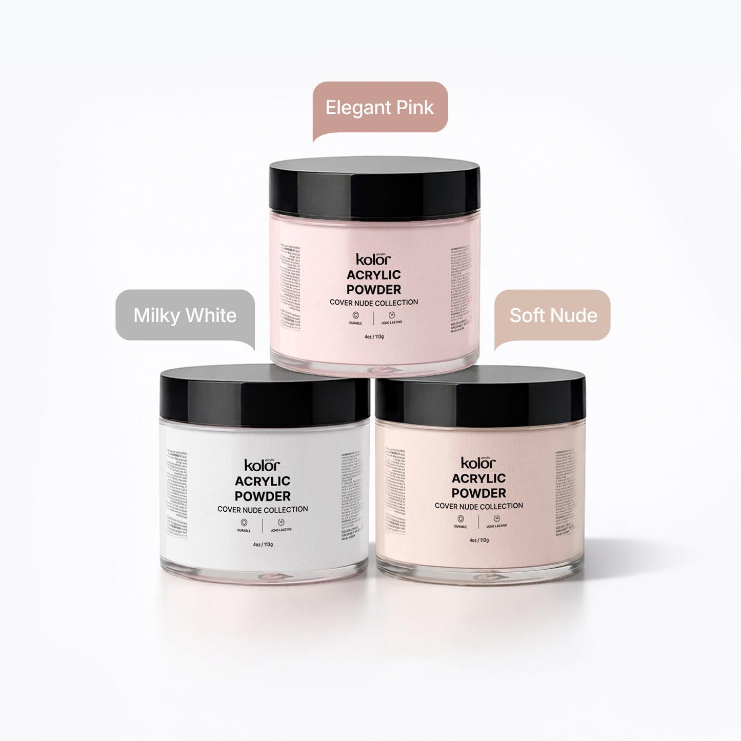 Acrylic Nail Powder: Top 3 Covers Top 3 Trending Shades 4 oz 01