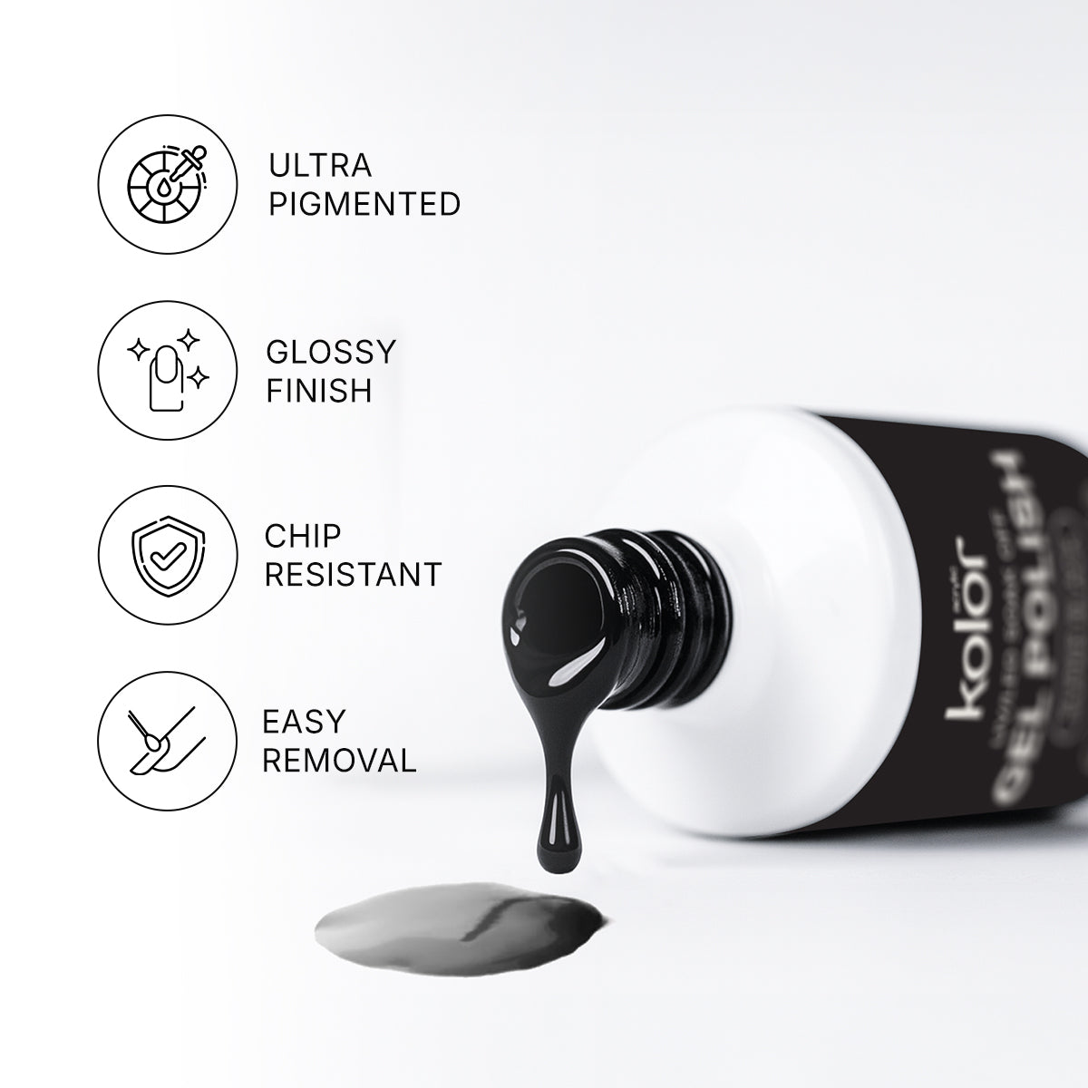 Black Gel Polish 15ml for Manicure Nail Art 3
