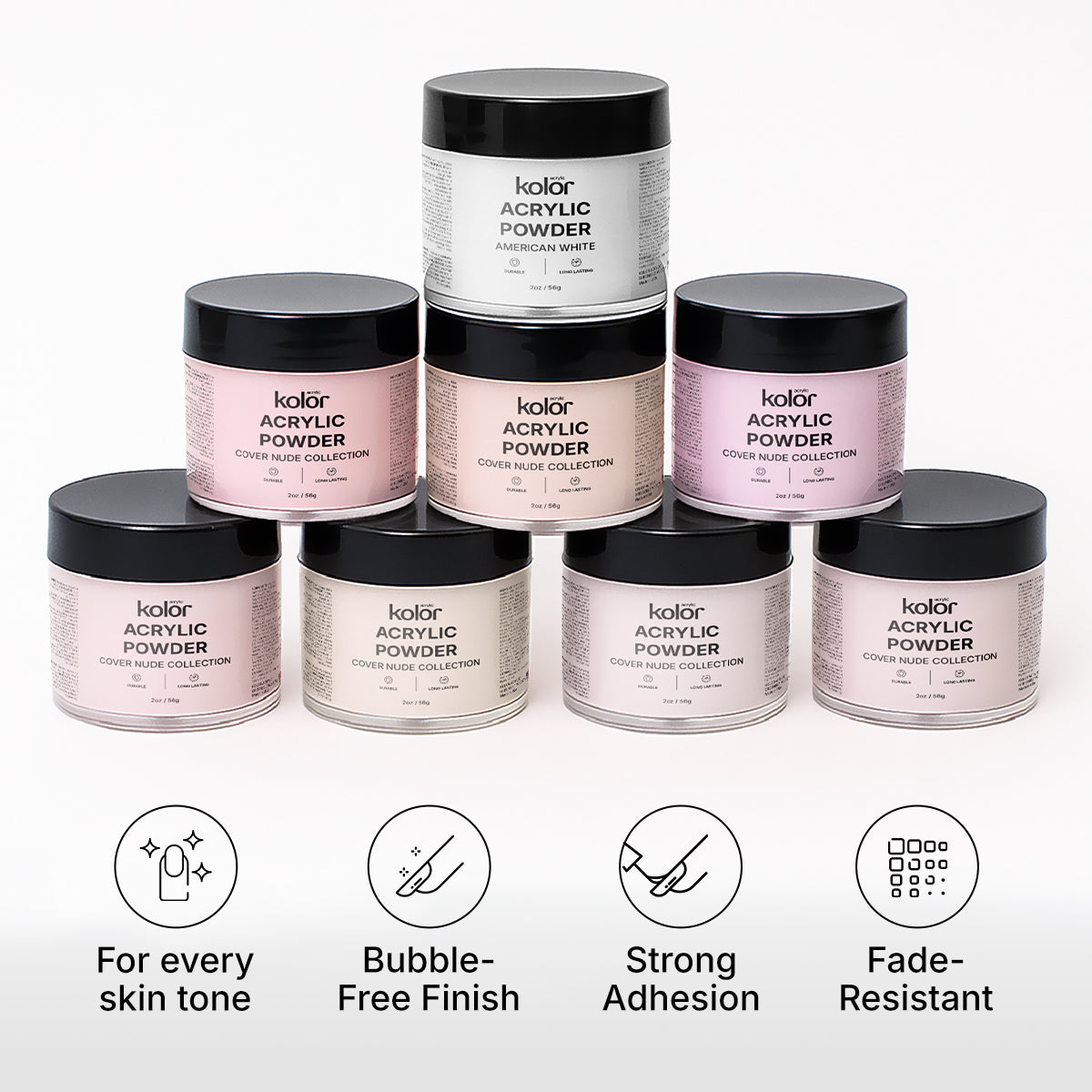 Elegant Pink Acrylic Powder 2oz for Manicure Nail Art 6