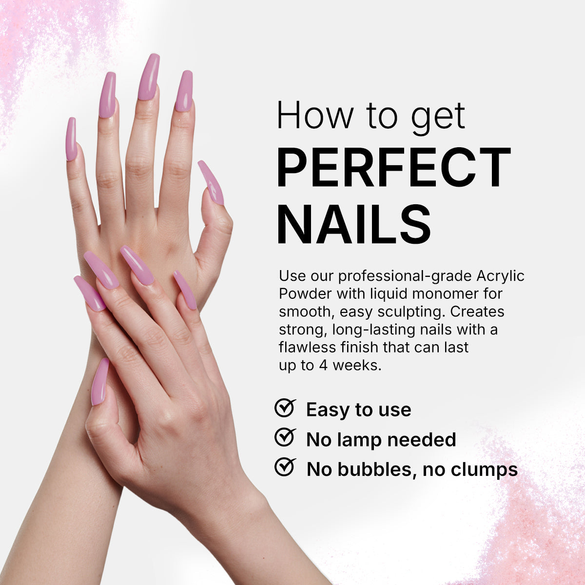 Fairycore Pink Acrylic Powder 2oz for Manicure Nail Art 5