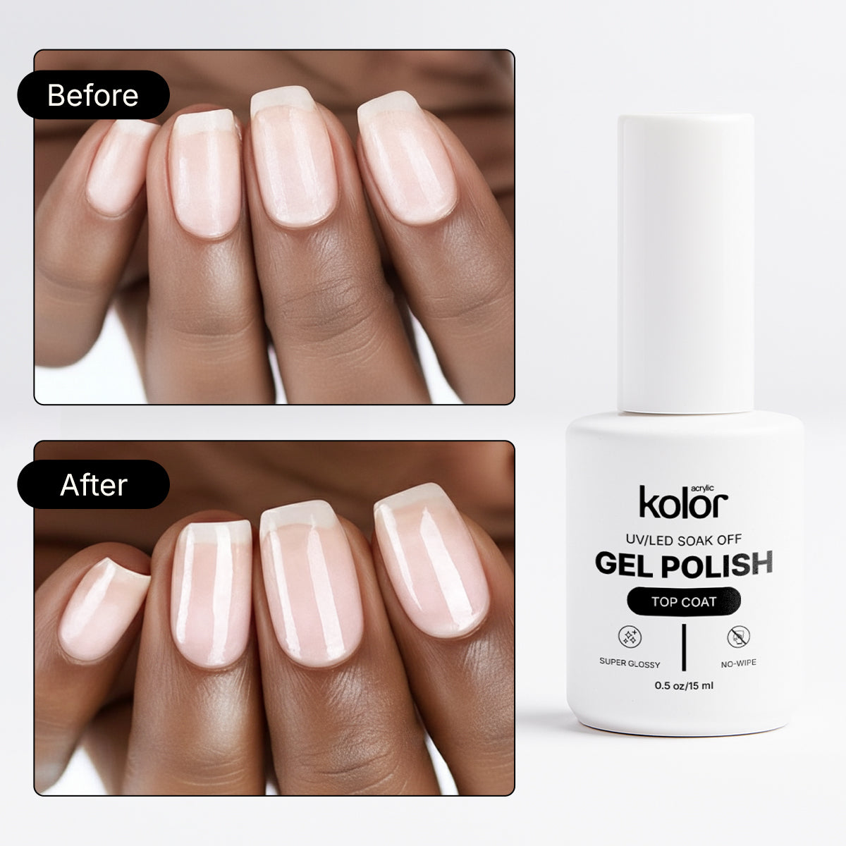 Glossy Gel Top Coat 15ml for Manicure Nail Art 5