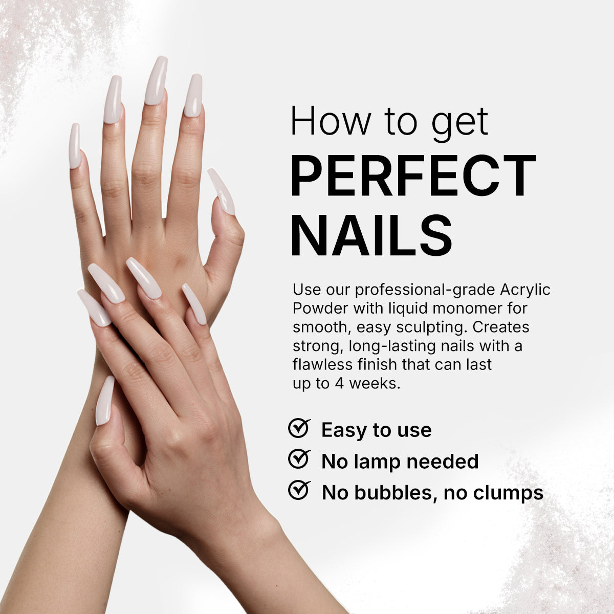 Milky White Acrylic Powder 2oz for Manicure Nail Art 5