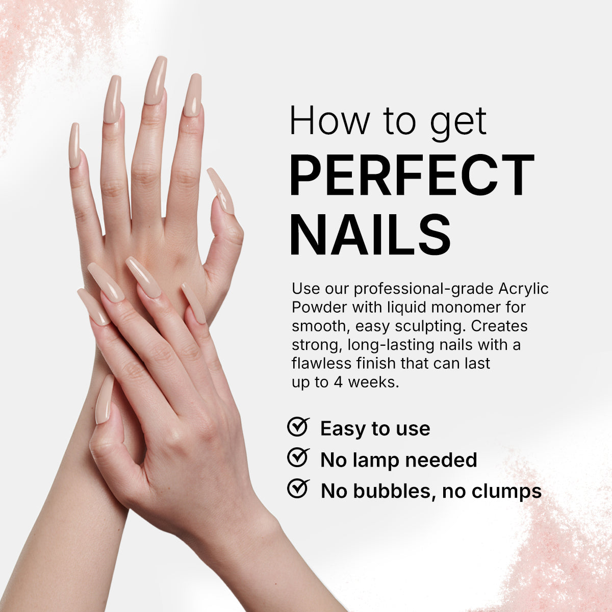 Soft Nude Acrylic Powder 2oz for Manicure Nail Art 5