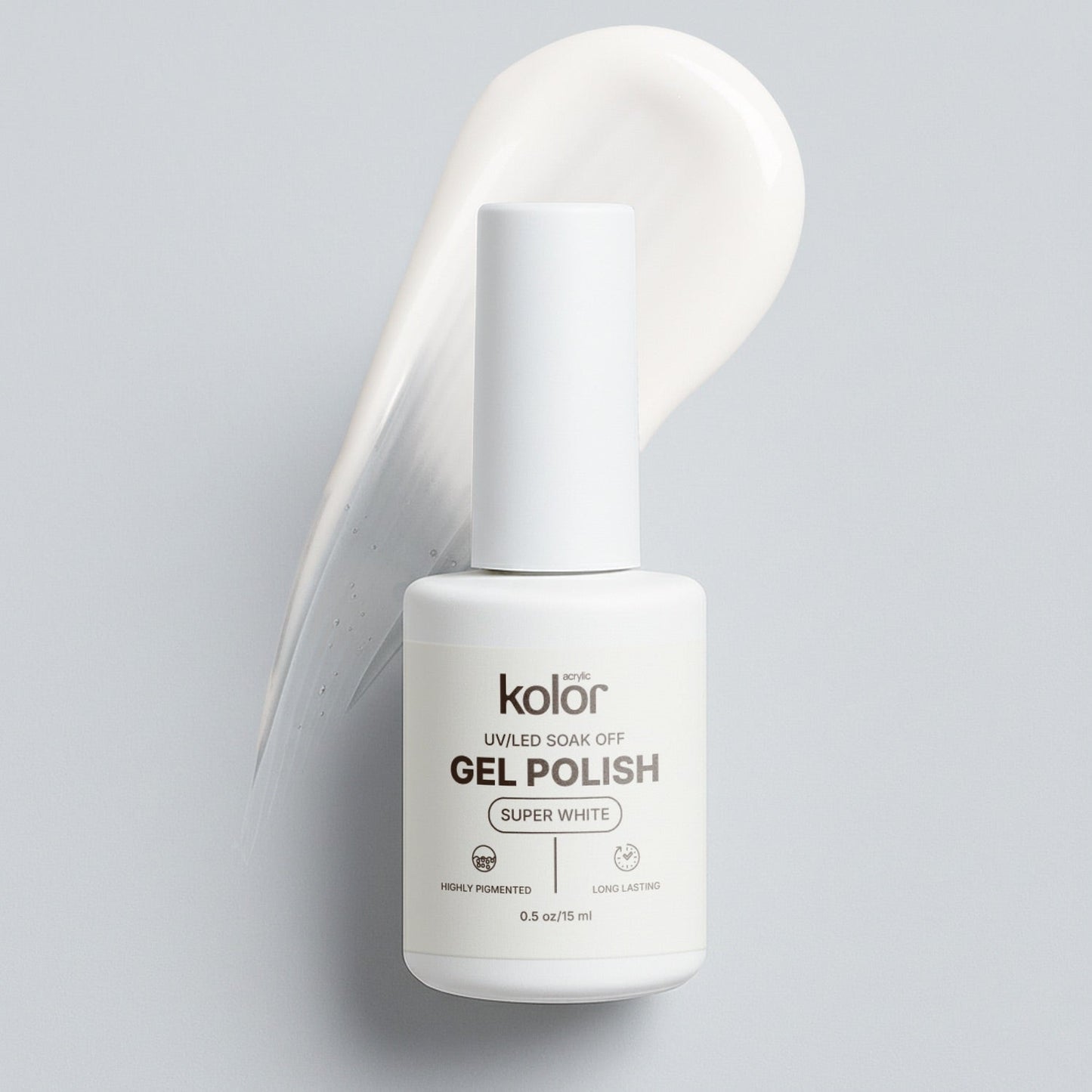 White Gel Polish 15ml for Manicure Nail Art 4