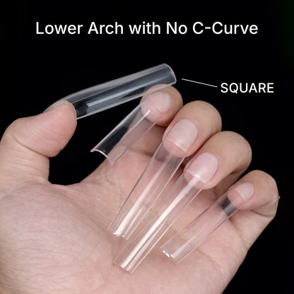  3XL Square No C-Curve Nail Tips 360pcs Box 3