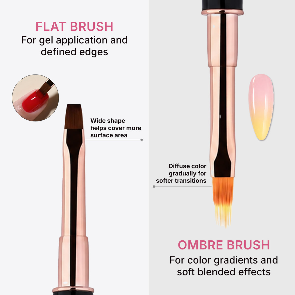 5 pcs Dual Head Nail Art Brush Set