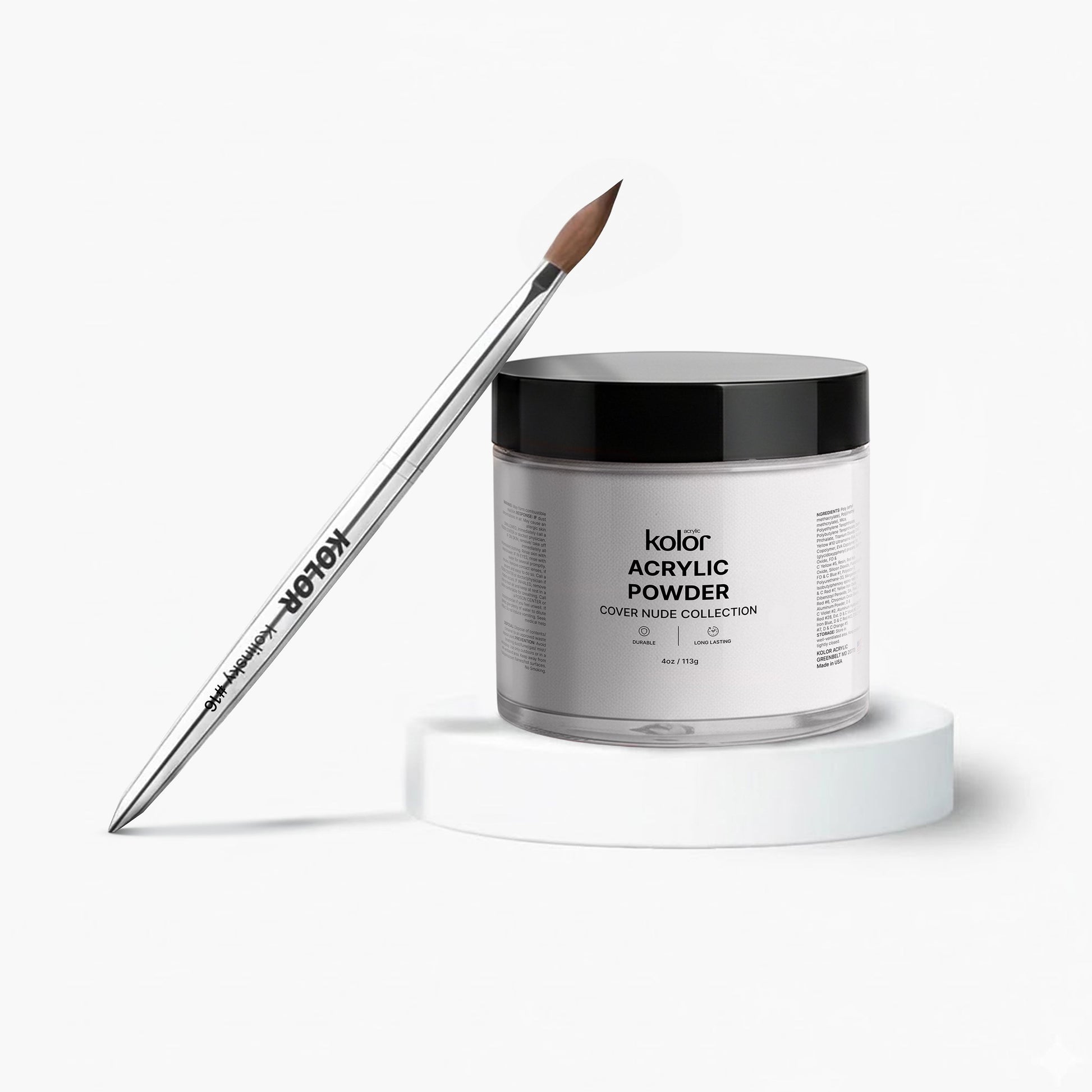  Acrylic Brush Acrylic Nail Powder Combo 16 Milky White 4oz 2 Final