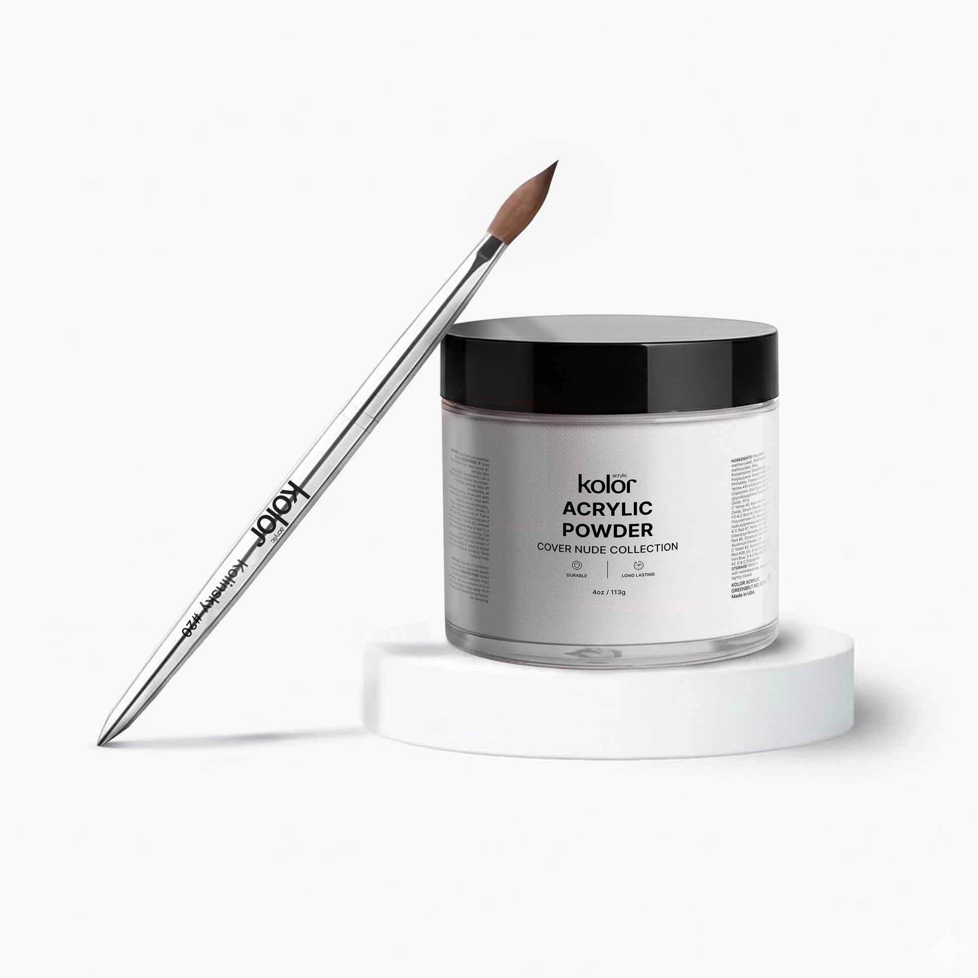  Acrylic Brush Acrylic Nail Powder Combo 20 Milky White 4oz 2 Final