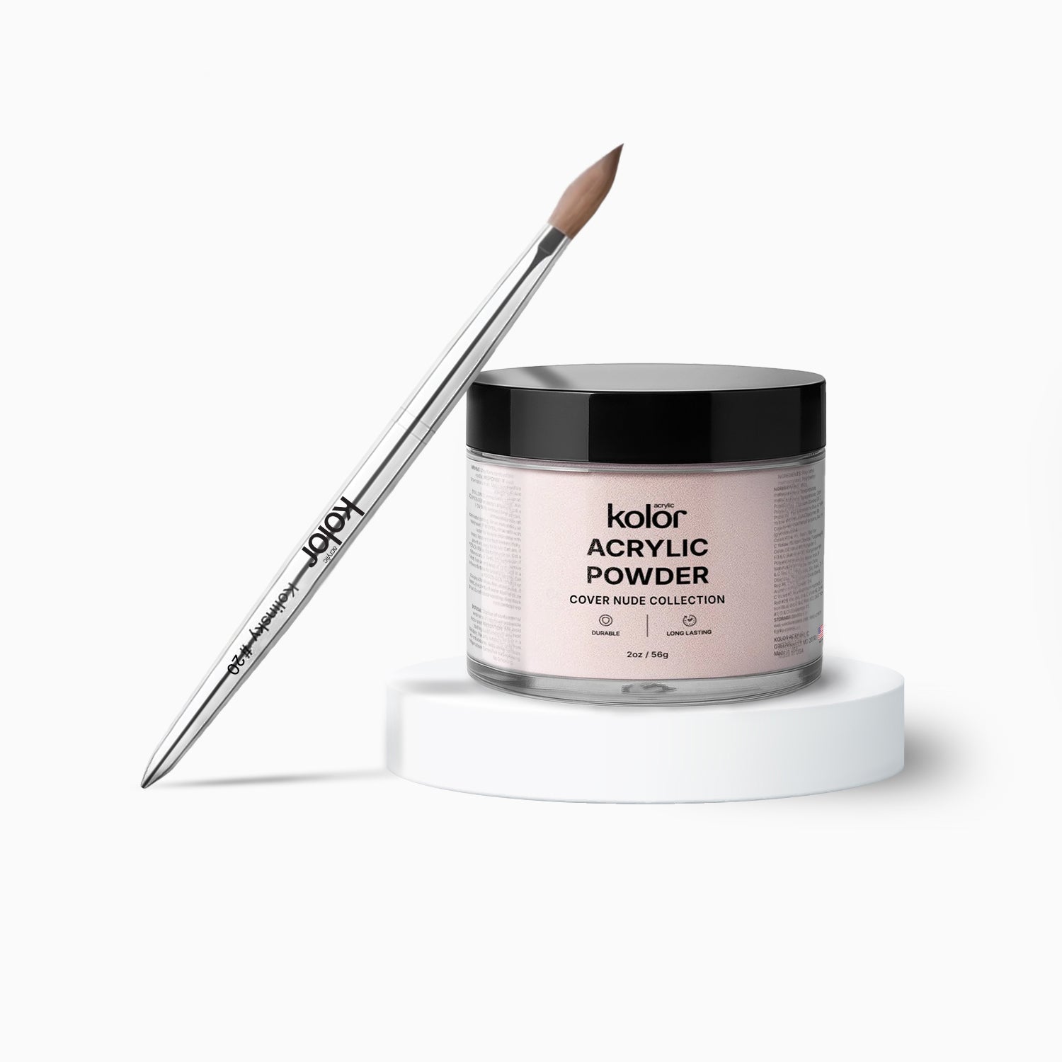  Acrylic Brush Acrylic Nail Powder Combo 20 Soft Nude 2oz 1