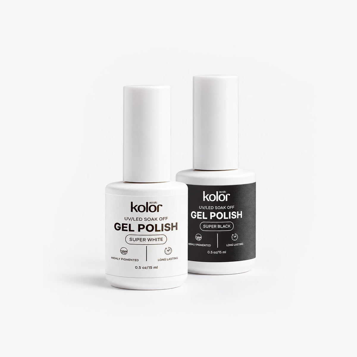Black & White Gel Nail Polish Combo