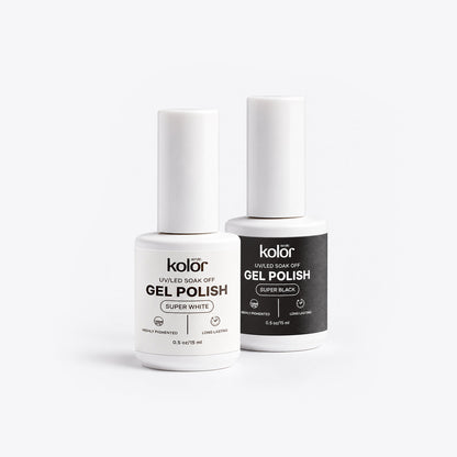 Black & White Gel Nail Polish Combo
