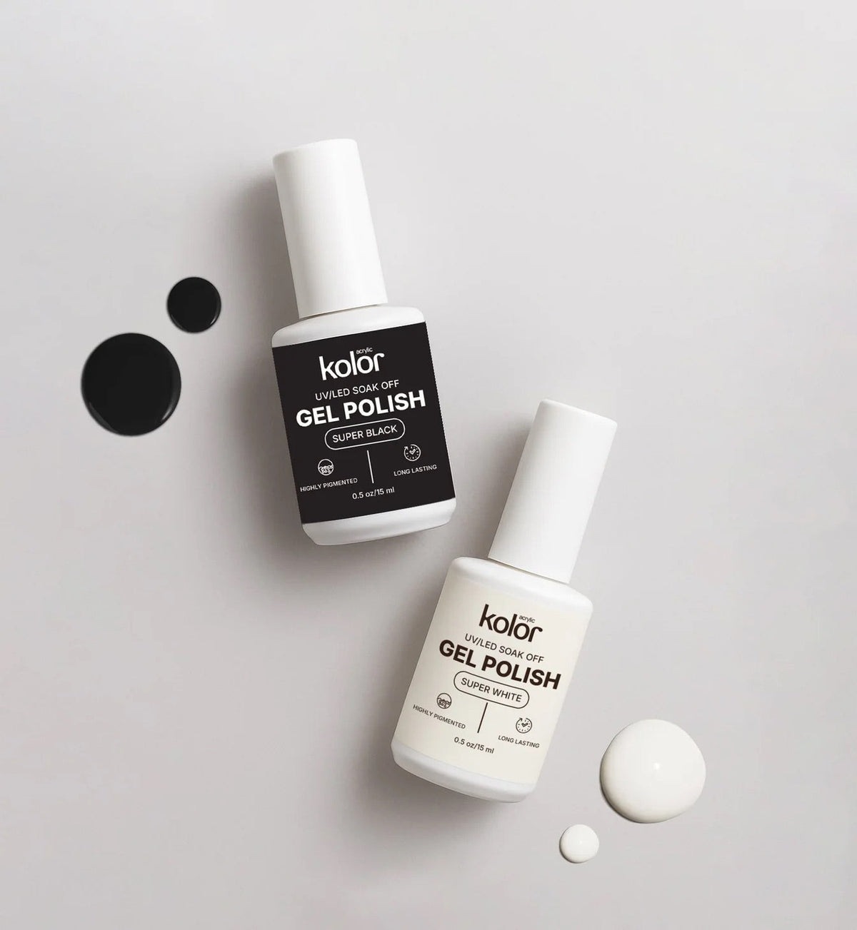 Black & White Gel Nail Polish Combo