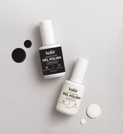 Black & White Gel Nail Polish Combo