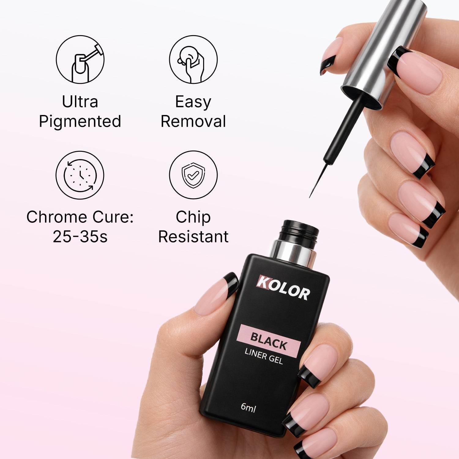 Black Liner Gel Polish – Kolor Acrylic