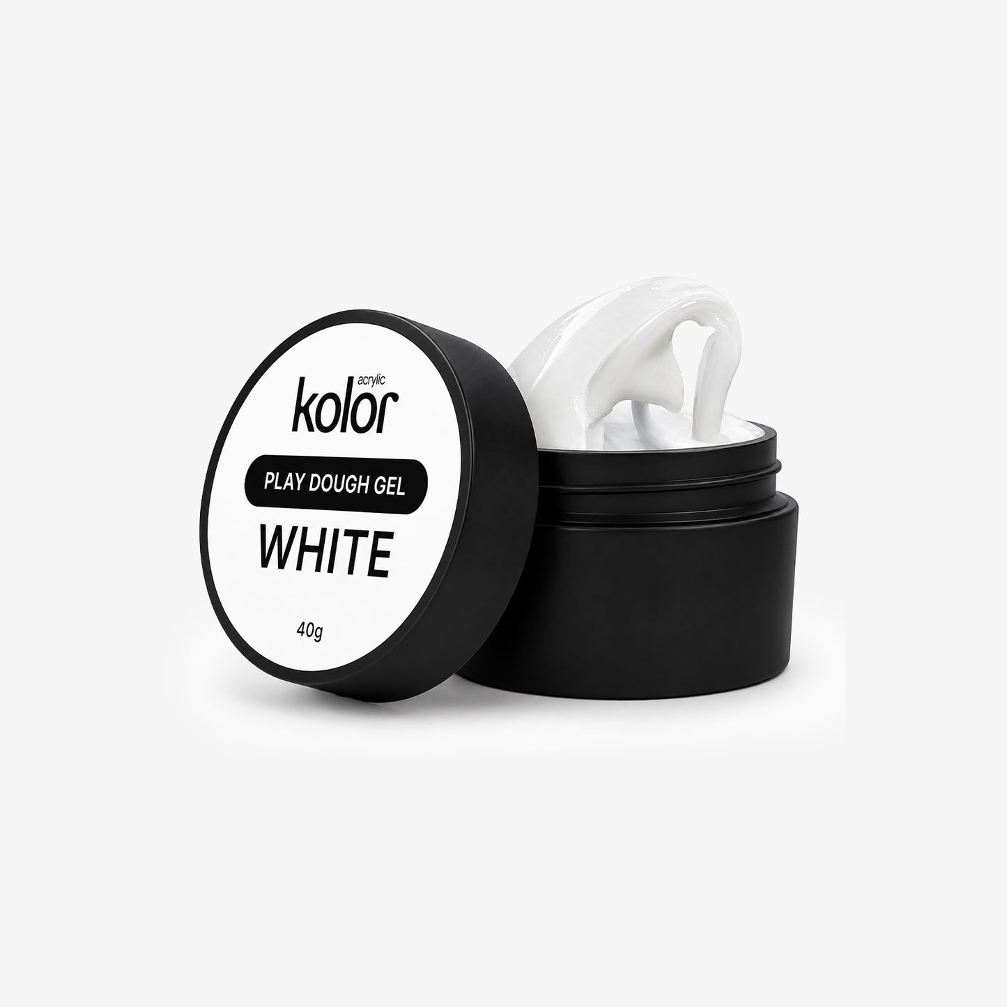 Classic White 3D Play Dough Gel for Nail Art