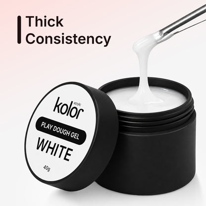 Classic White 3D Play Dough Gel for Nail Art
