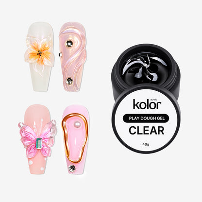 Clear 3D Play Dough Gel for Nail Art