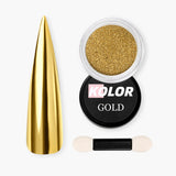 Gold Chrome Effect Powder for Gel Nail Art 1