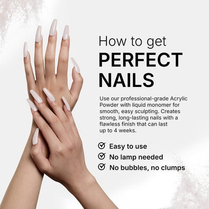  Milky White Acrylic Powder 2oz for Manicure Nail Art 5