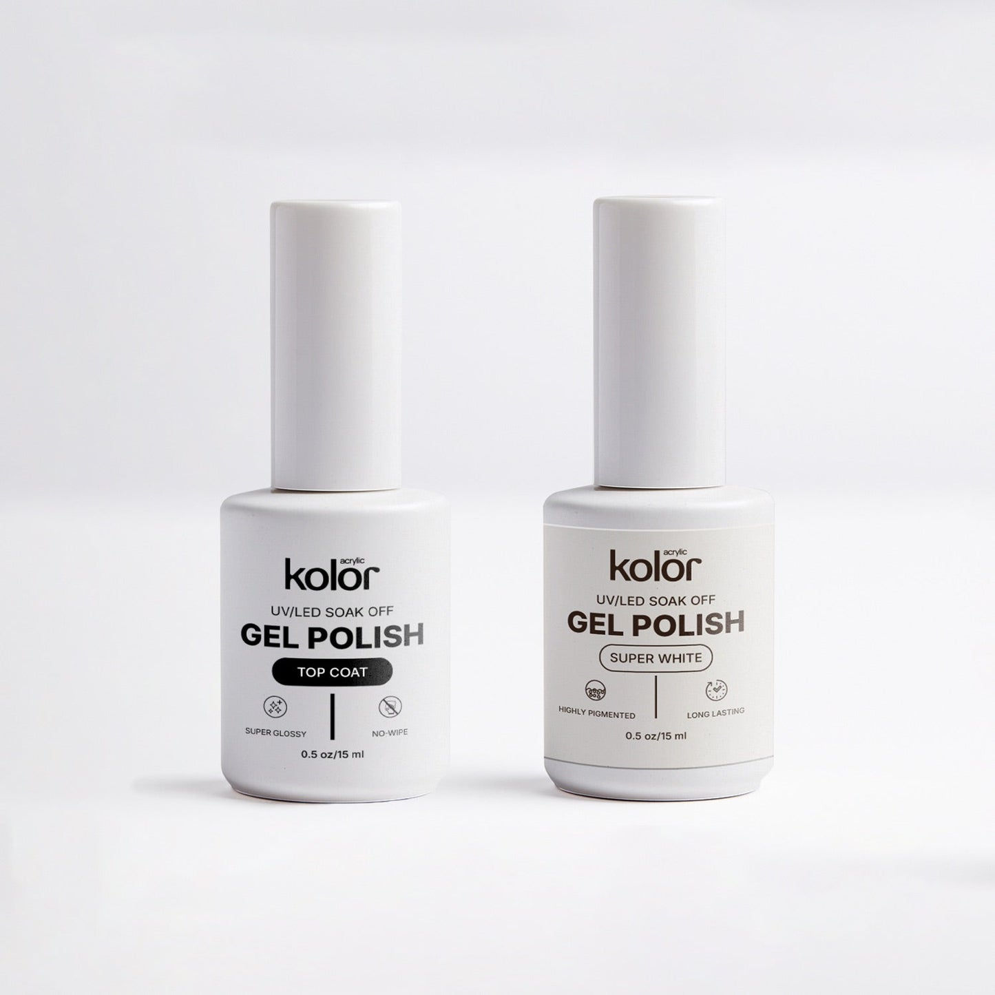  Top Coat Gel Polish Combo Glossy White Final