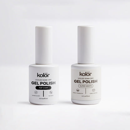  Top Coat Gel Polish Combo Glossy White Final