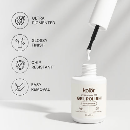  White Gel Polish 15ml for Manicure Nail Art 3