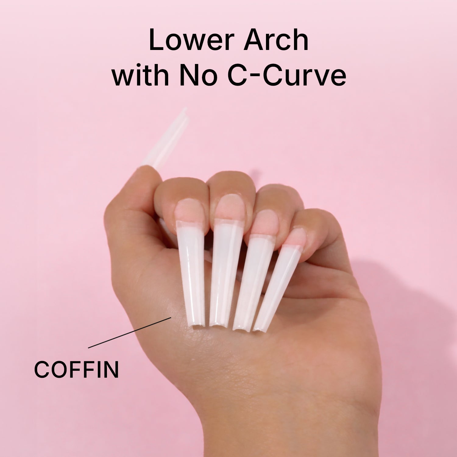  XXL Coffin No C-Curve Nail Tips 500pcs Box 3