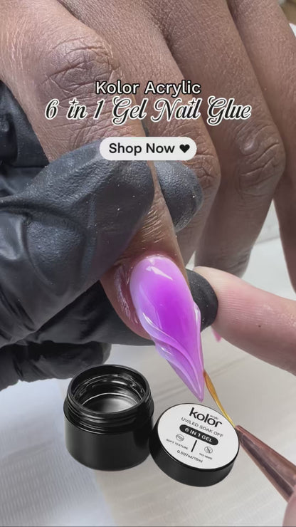 6in1 Multifunctional Gel Nail Glue for Manicure & Nail Art