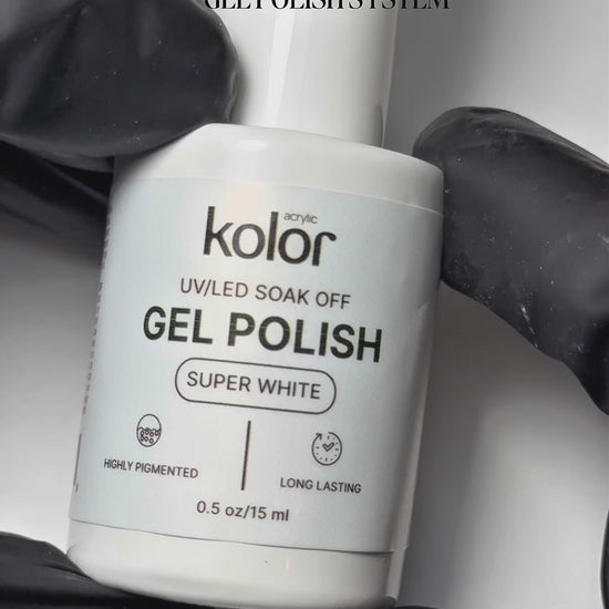 White Gel Nail Polish for Manicure & Nail Art Video