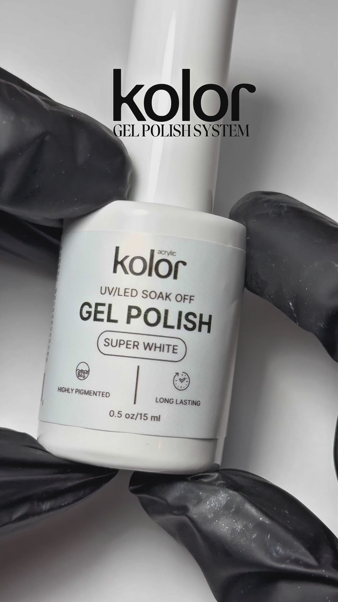 White Gel Nail Polish for Manicure & Nail Art Video